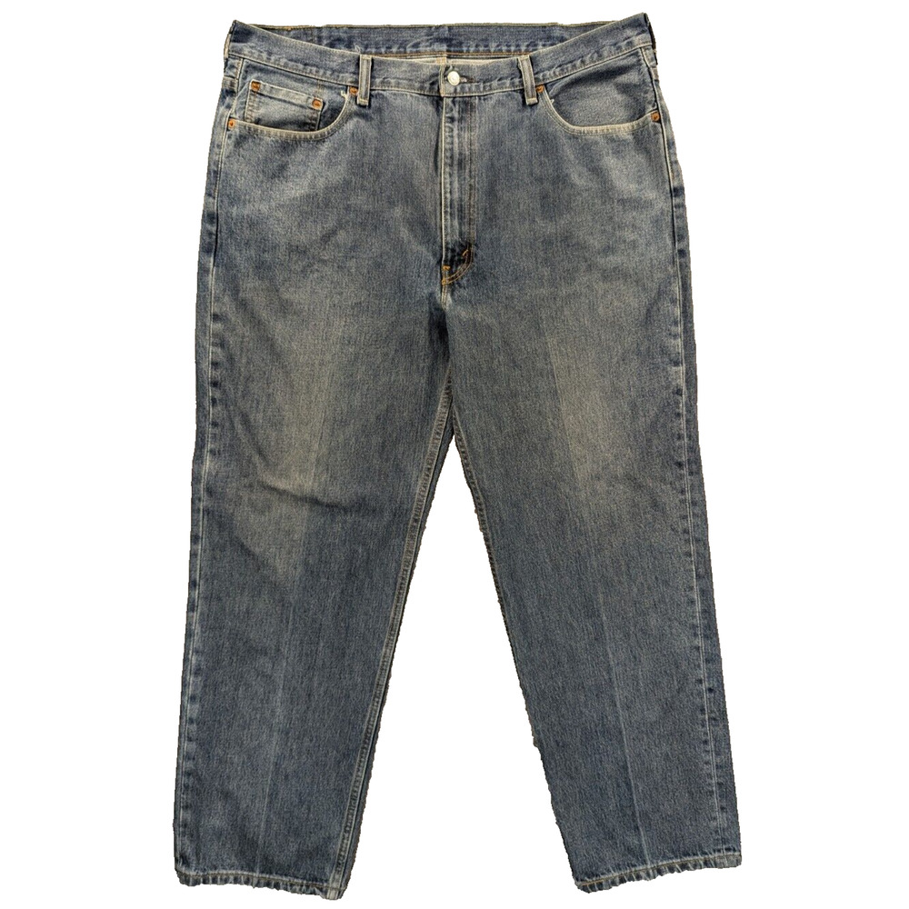 Levi's 550 Jeans 42x32 Men's Blue Relaxed Fit Straight Leg Medium Wash Cotton